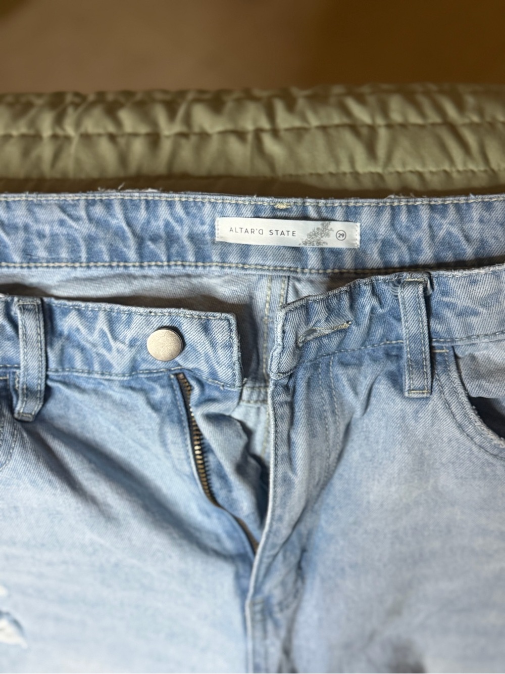 Altar'd State Light Wash Ultra High Rise Jeans